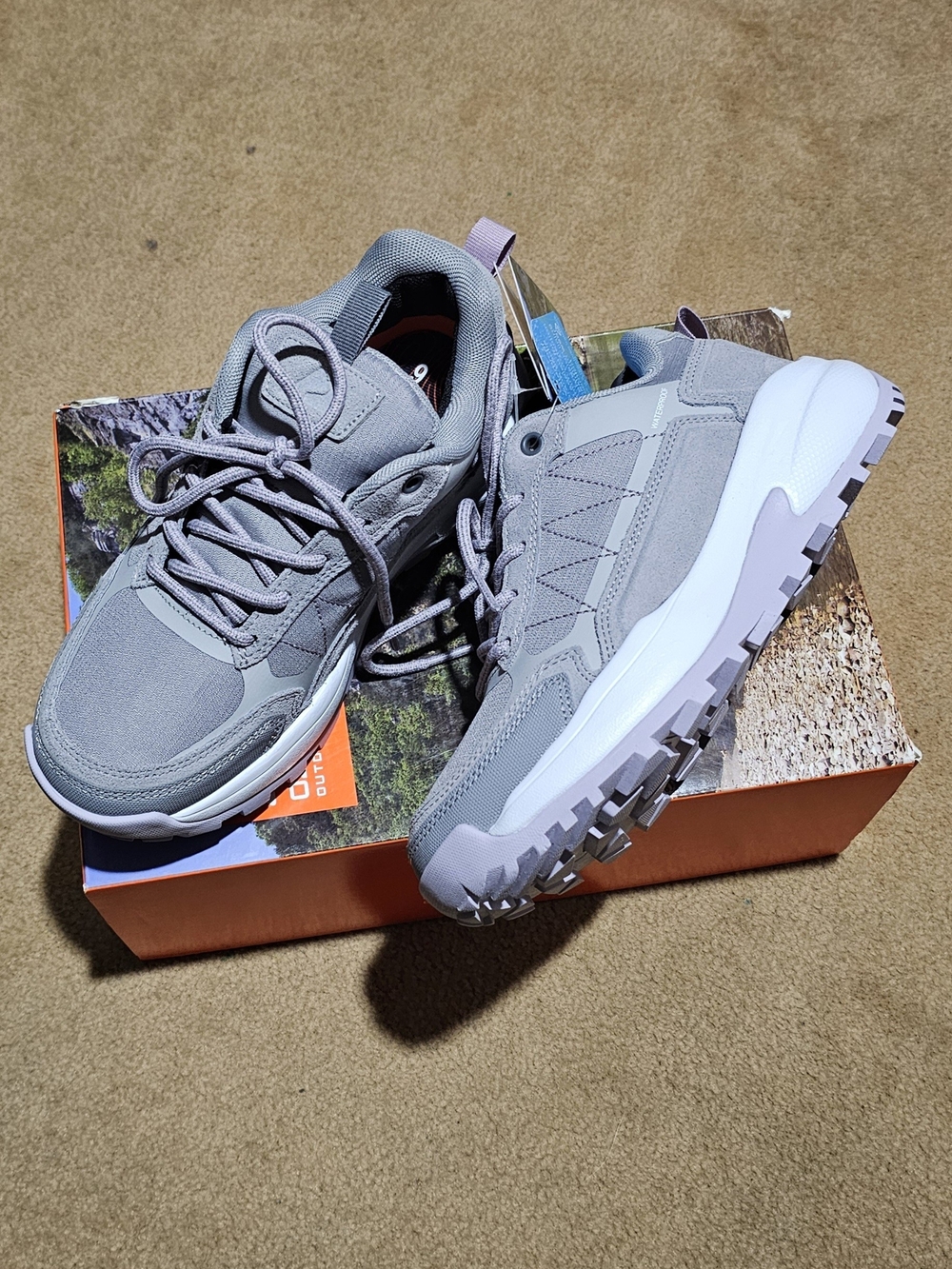 Gray Trail Sneakers - Sporty Casual Shoes